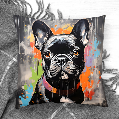 Frenchie Fizz  Hand Made Poly Linen Cushions