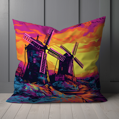 Windmill Whispers  Hand Made Poly Linen Cushions