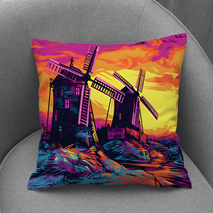 Windmill Whispers  Hand Made Poly Linen Cushions