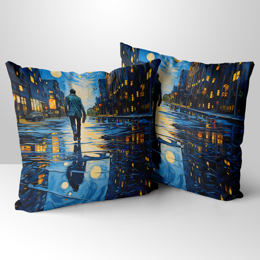 City Walker  Hand Made Poly Linen Cushions