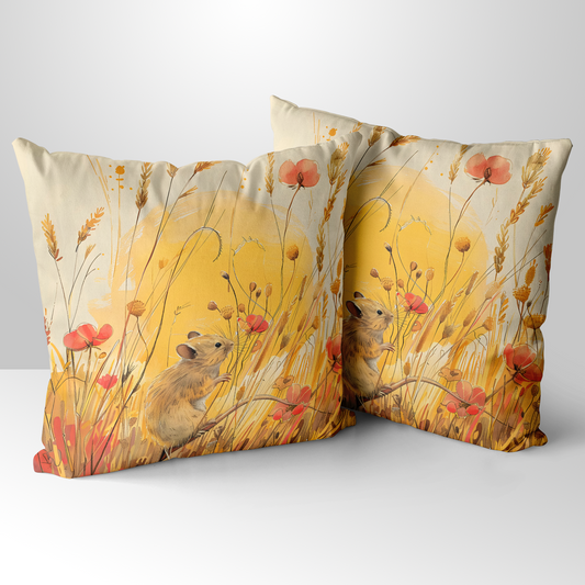 Meadow Mouse Hand Made Poly Linen Cushions