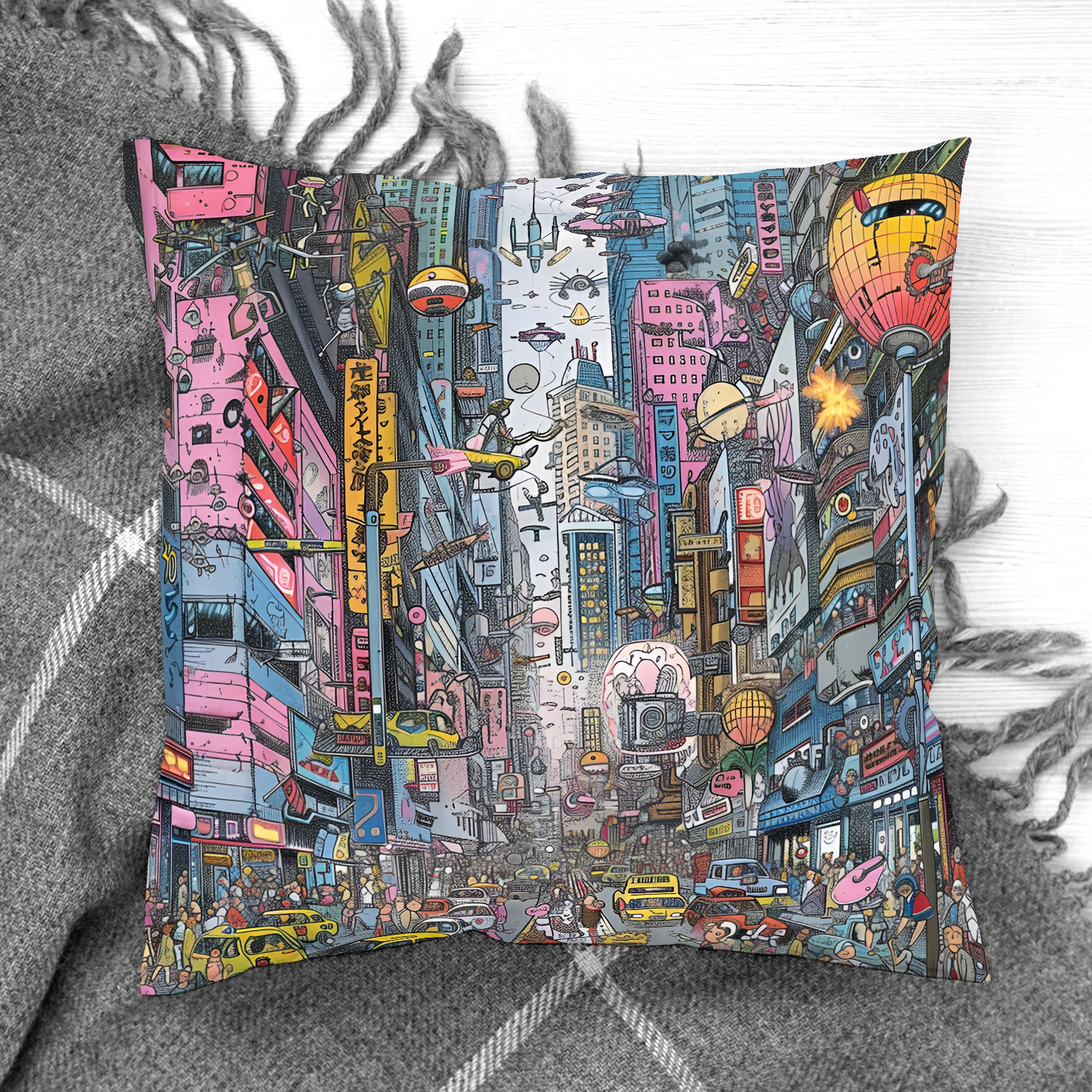 Urban Chaos Hand Made Poly Linen Cushions