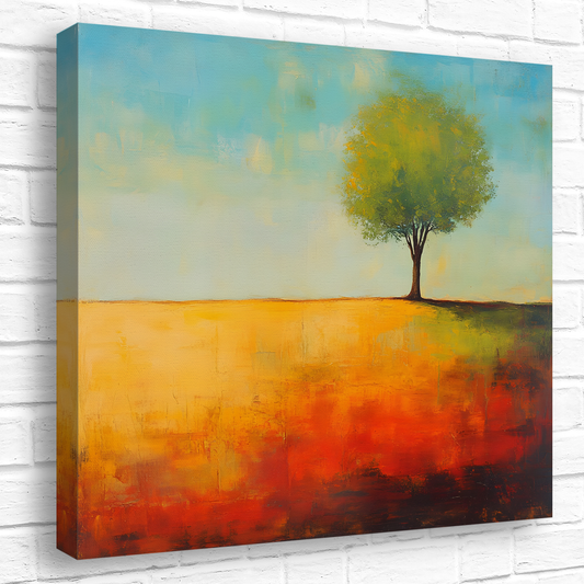 Lone Tree Serenity Deluxe Box Canvas Prints Square